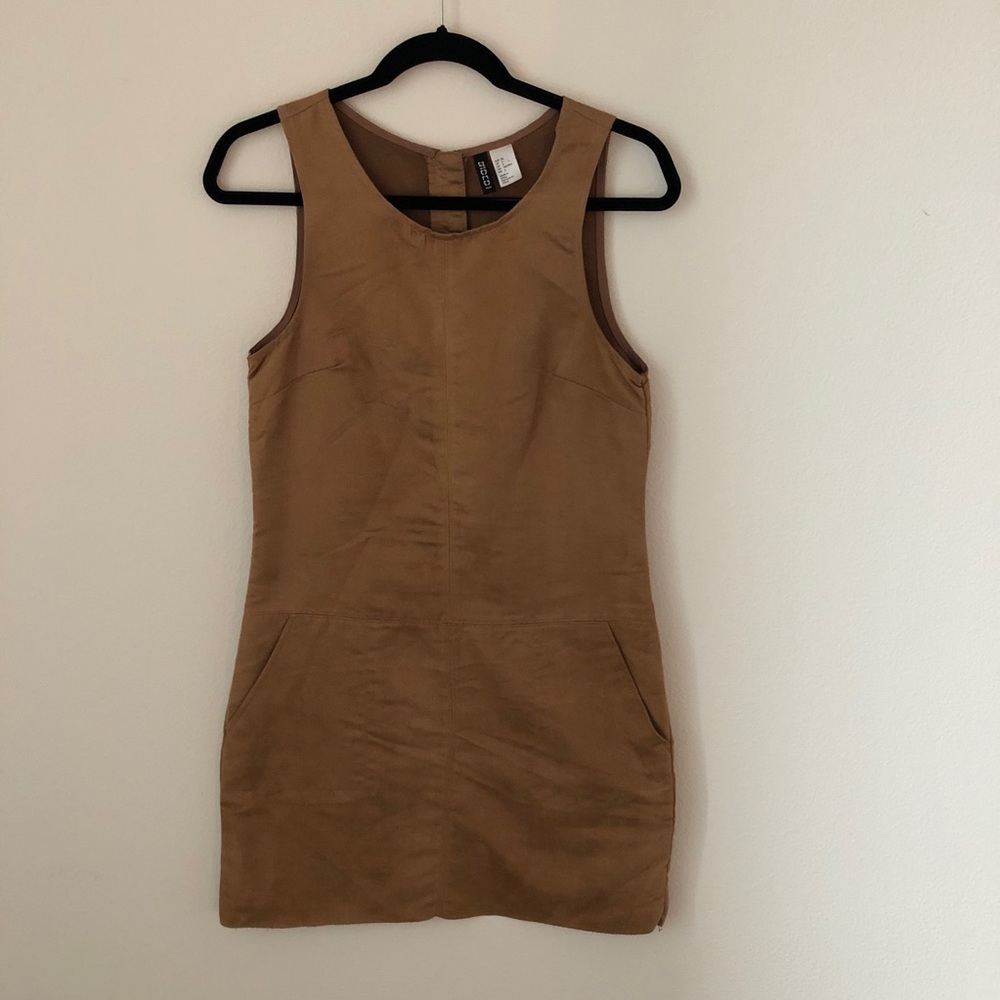 Faux Suede Mini Dress